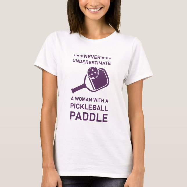T-shirt Femme avec Pickleball Paddle (Devant)