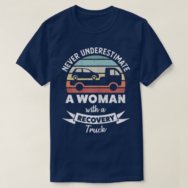 T-shirt Femme avec un camion de récupération Drôle cadeau  (Design devant)