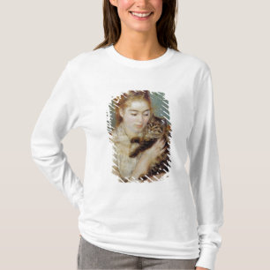 T-shirt Femme avec un chat par Pierre-Auguste Renoir