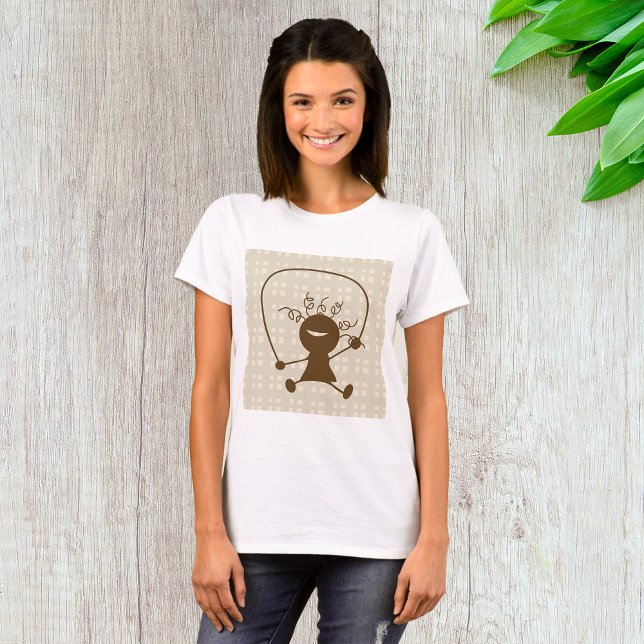 T-Shirt Femme Avec Une Corde De Sauts (Créateur téléchargé)