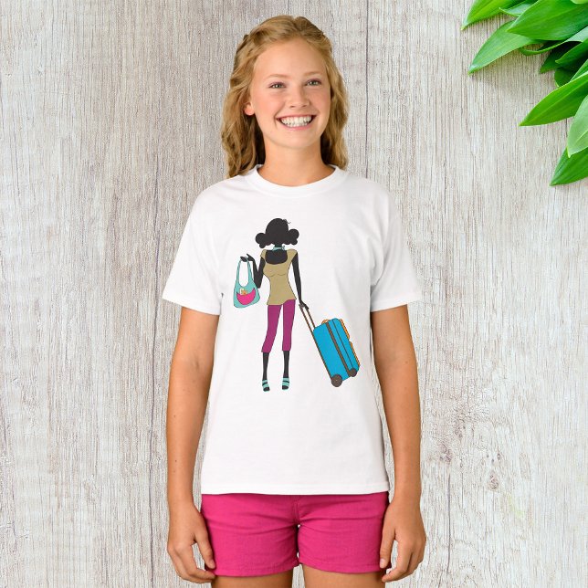 T-shirt Femme Avec Une Valise (Créateur téléchargé)