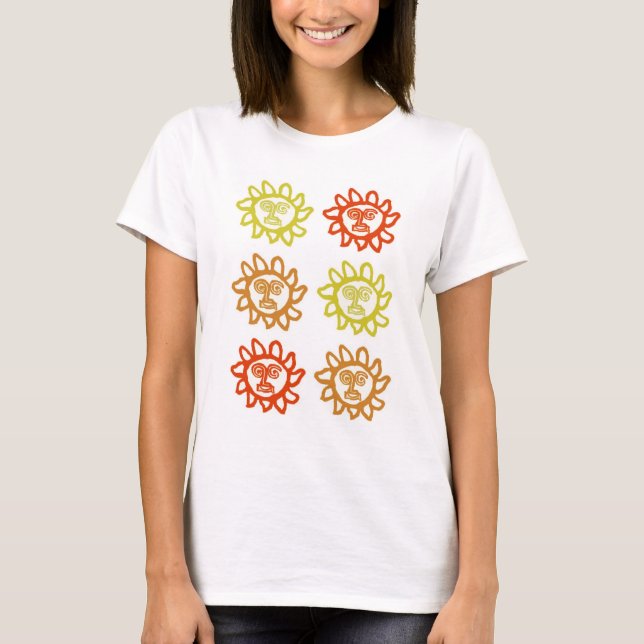 T-shirt Femme avec visage audacieux design Sun (Devant)
