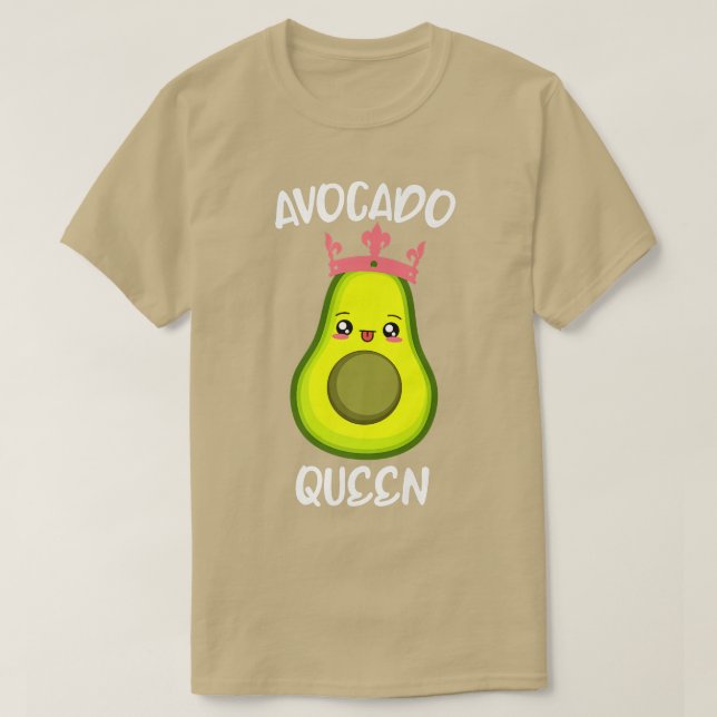 T-shirt Femme Avocado Love Vegan Vegetarian Queen Fleita (Design devant)