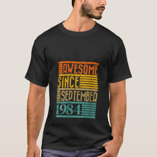 T-shirt Femme Awesome Depuis Septembre 1984 40 Ans 4