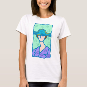 T-shirt Femme Balance des années 1920 en violet