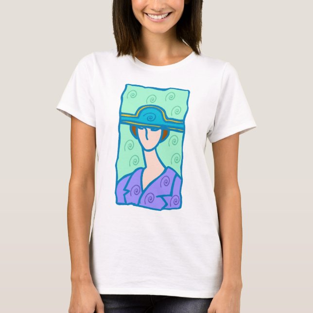 T-shirt Femme Balance des années 1920 en violet (Devant)