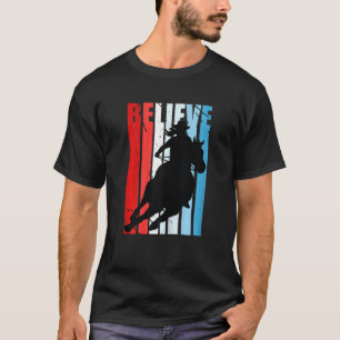 T-shirt Femme Barrel Racing Cheval équitation mignonne Rou