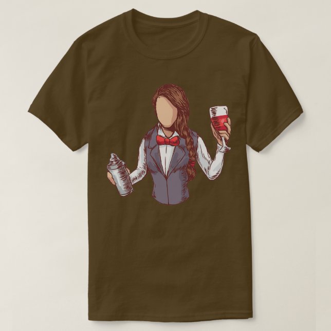 T-shirt Femme Bartender (Design devant)