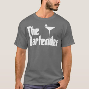 T-shirt Femme Bartender Bartending Funny Parody Retro
