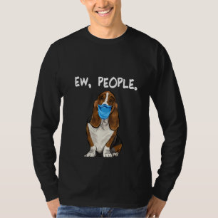 T-shirt Femme Basset Hound Ew Personnes Chien Portant Le V