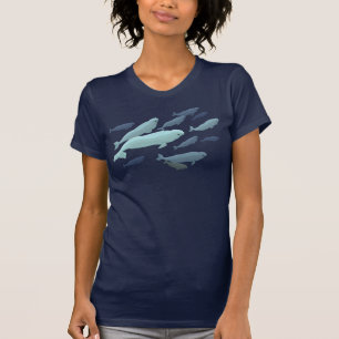T-shirt Femme Beluga Whale Shirt Cute Whale Art Sh