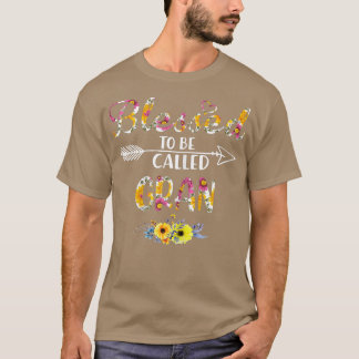 T-shirt Femme Béni d'être appelé GRAN Mère's Day flo