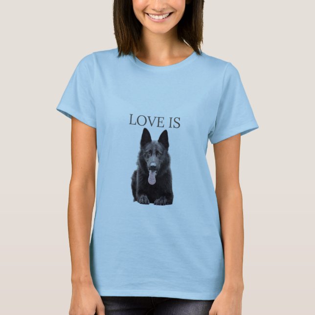 T-shirt Femme Berger noir allemand Shepard T Chien Maman P (Devant)