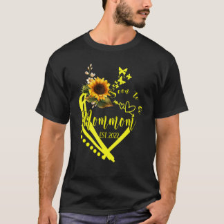 T-shirt Femme Bientôt Devenir Maman Est 2022 Tournesol