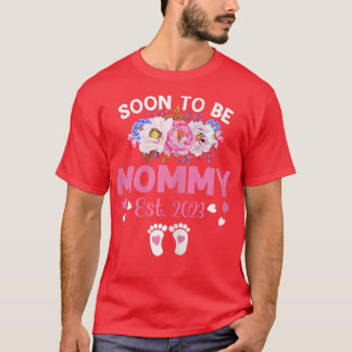 T-shirt Femme Bientôt Devenir Maman Est 2023 Grossesse Ann