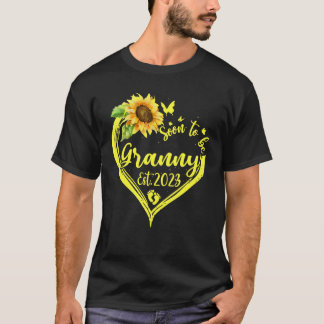 T-shirt Femme Bientôt Grand-mère Ét 2023 Tournesol