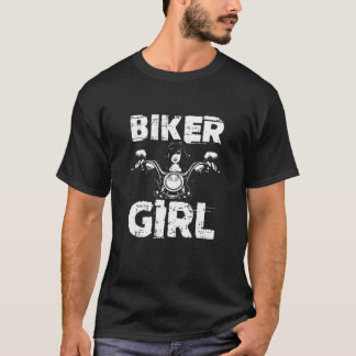 T-shirt Femme Biker Girl Moto Cool Chick Ladies Bab