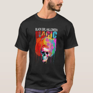 T-shirt Femme Black Girl Halloween Magic Melanin Sku Brown