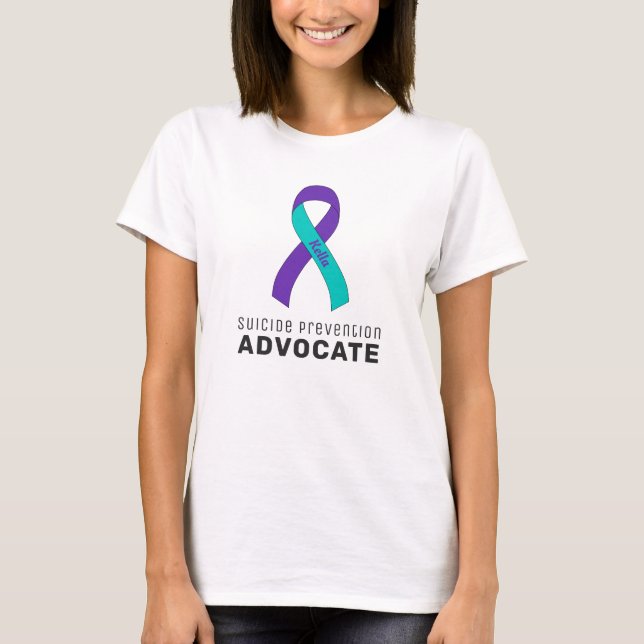 T-shirt femme blanche pour la prévention du suicid (Devant)