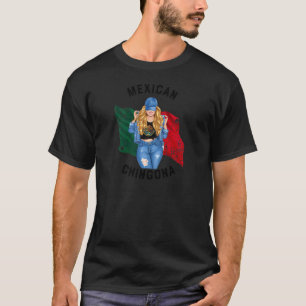 T-shirt Femme Blonde Mexicaine Chingona Cheveux Léger Femm
