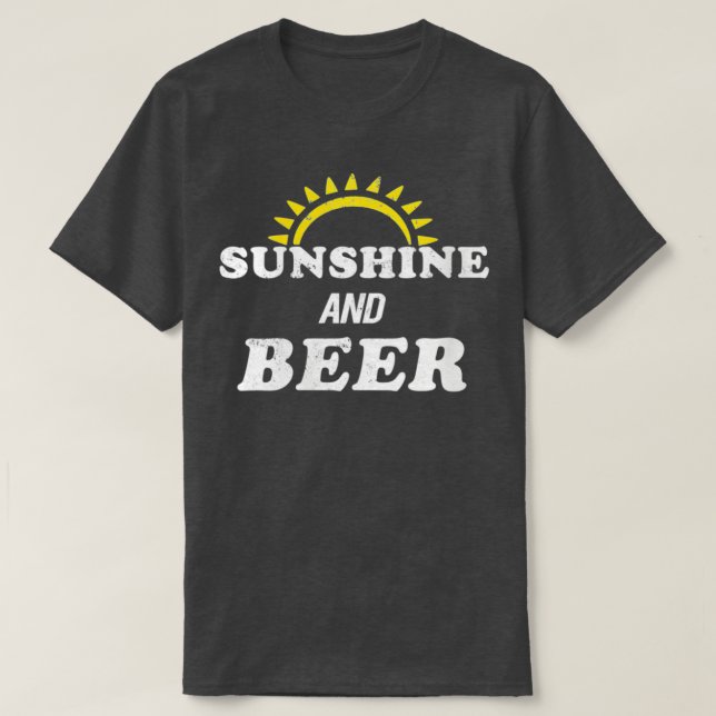 T-shirt Femme Boire l'été Boire l'alcool Boire Sunshine et (Design devant)