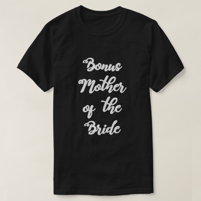 T-shirt Femme Bonus Mère De L'Épouse Mignonne Main Écrit (Design devant)