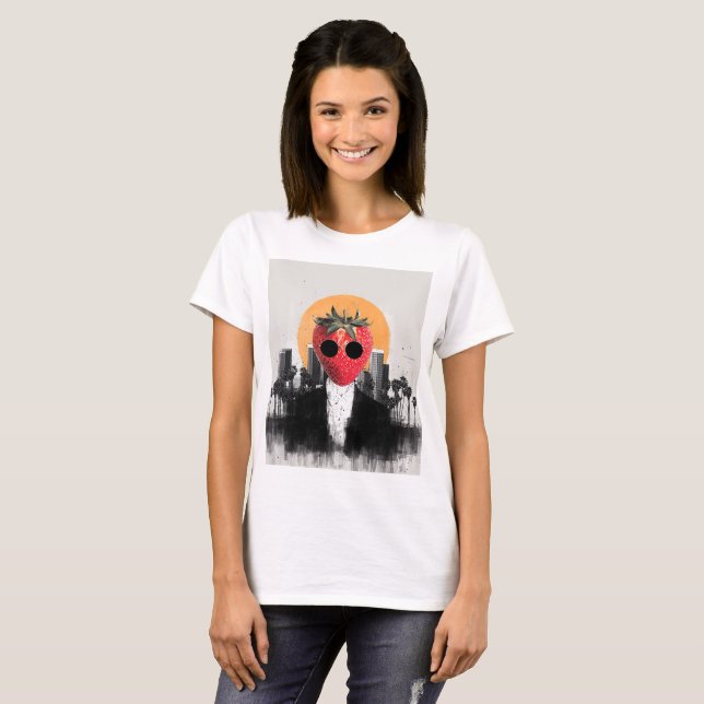T-Shirt Femme Boss aux Fraises (Devant entier)