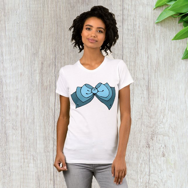 T-shirt Femme Bow Bleu (Créateur téléchargé)