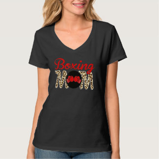 T-shirt Femme Boxing Maman Leopard Funny Maman Boxing