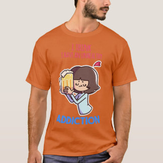 T-shirt Femme buvant de la bière