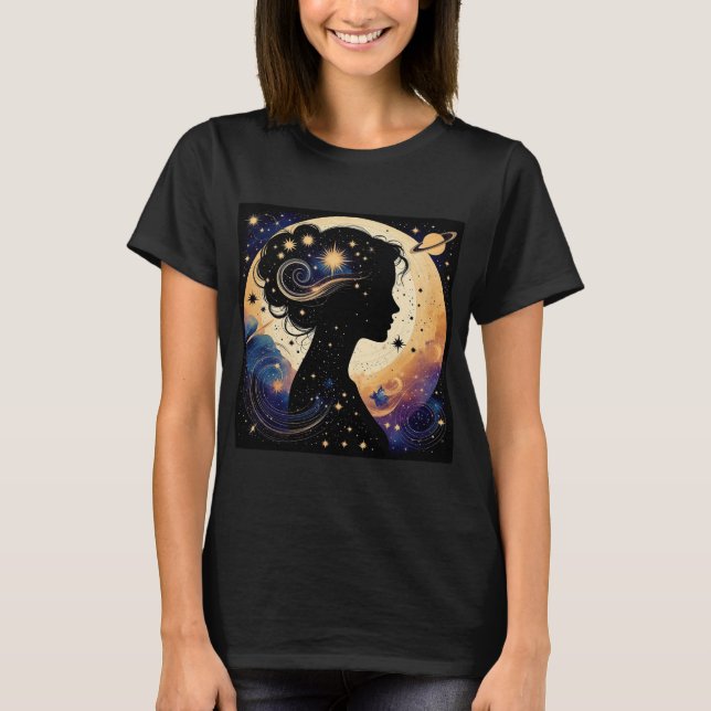 T-shirt Femme céleste élégante silhouette (Devant)
