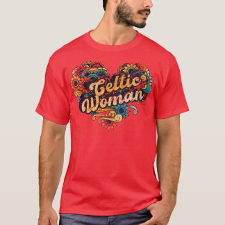 T-shirt Femme celtique VIGNETTE COULEUR VINTAGE