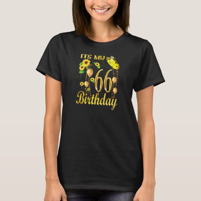 T-shirt Femme C'Est Mon 66e Anniversaire 66 Anniversaire F (Devant)