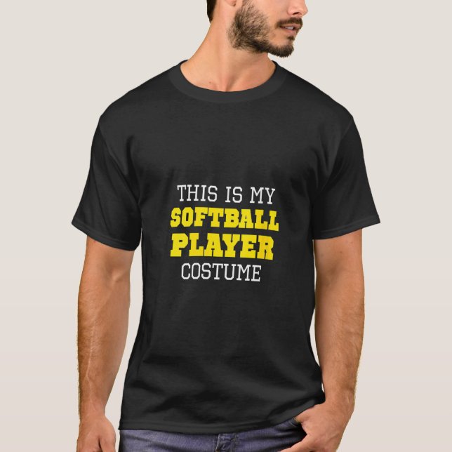 T-shirt Femme C'Est Mon Costume De Lecteur De Softball Hal (Devant)