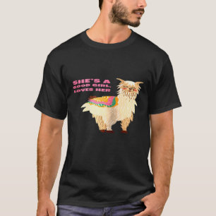 T-shirt Femme Cest Une Bonne Fille Aime Son Lama