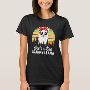 T-shirt Femme C'est une mauvaise mamie Llama Mama Suns Vin