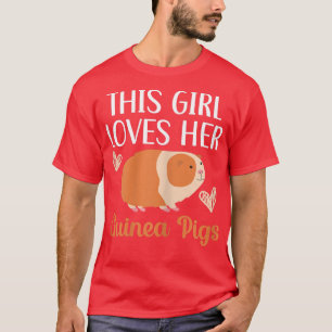 T-shirt Femme Cette Fille Aime Son Cochon De Guinée Rodent