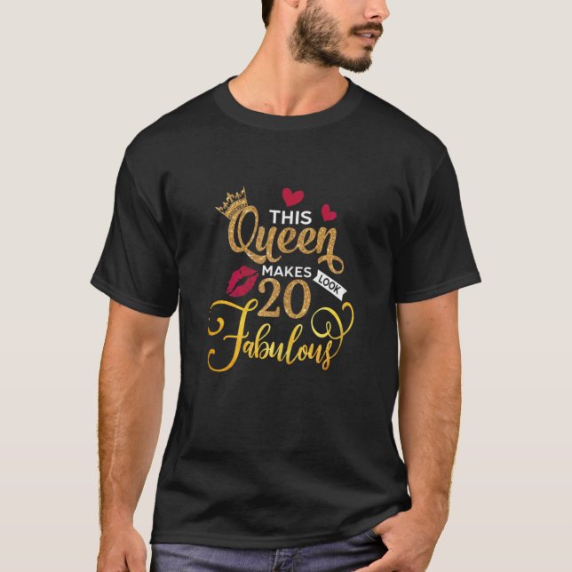 T-shirt Femme Cette Reine Fait 20 Etre Fabuleux 20ème Birt (Devant)