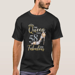 T-shirt Femme Cette Reine Fait 58E Look Fabuleux 58 Année
