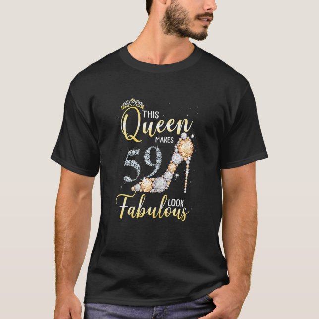 T-shirt Femme Cette Reine Fait 59e Fabuleux 59 ans (Devant)