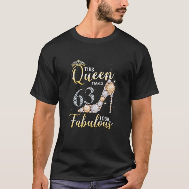 T-shirt Femme Cette Reine Fait 63Ème Re Fabuleux 63 Ans (Devant)