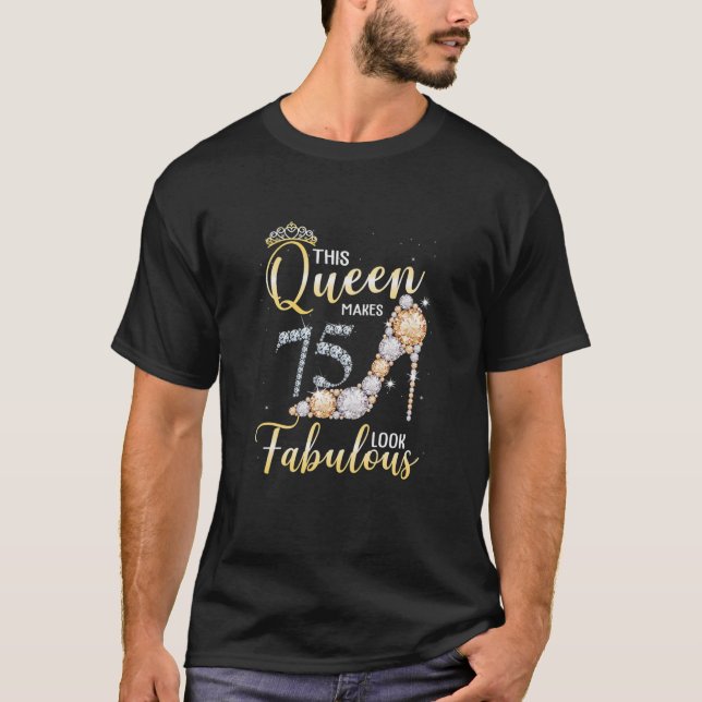 T-shirt Femme Cette Reine Fait 75E Apparence Fabuleuse 75  (Devant)