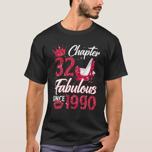 T-shirt Femme Chapitre 32 Fabuleux Depuis 1990 32E Birthda (Devant)