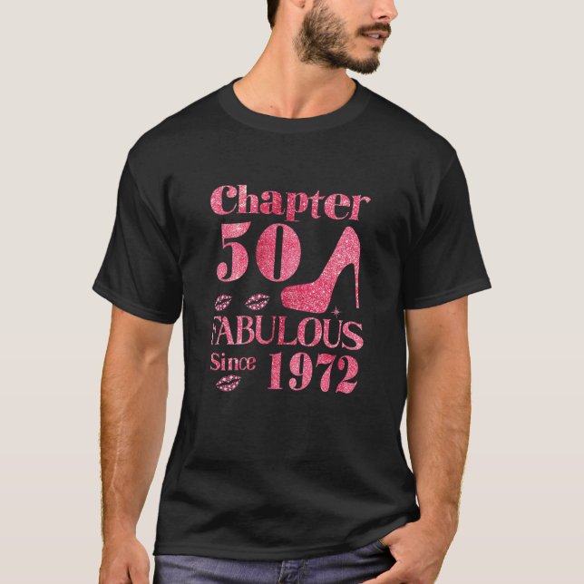 T-shirt Femme Chapitre 50 Fabuleux depuis 1972 Naissance (Devant)