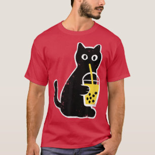 T-shirt Femme Chat Boba Drôle Anime Japonais Buble Thé Lo