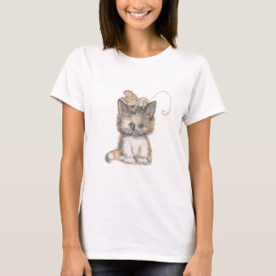 T-shirt femme chat et souris