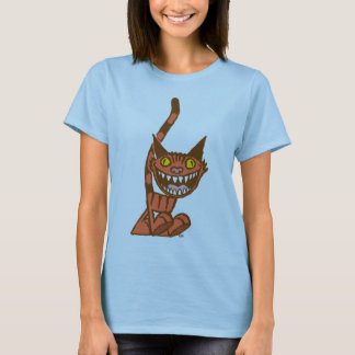 T-shirt femme chaton orange souriant dessin animé