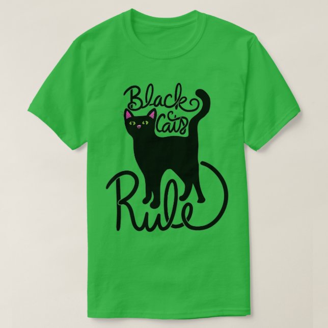 T-shirt Femme Chats noirs RULE fun Chat noir Maman mignonn (Design devant)