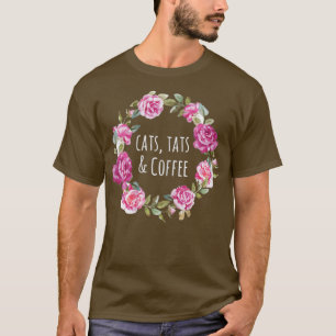 T-shirt Femme Chats Tats & Café Tatouages Chat Maman 