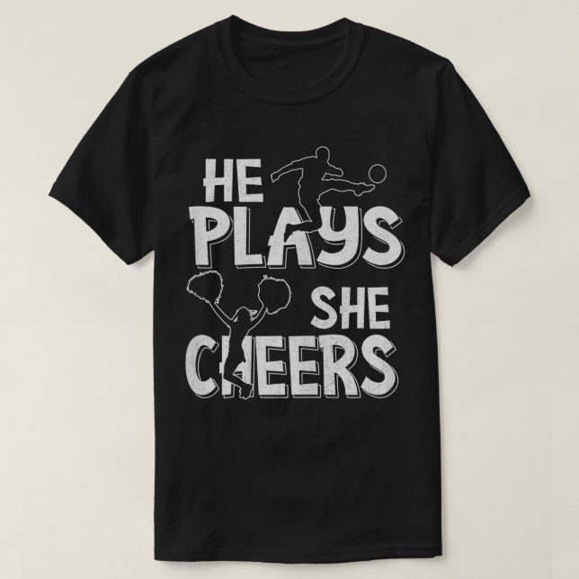 T-shirt Femme Cheer Maman Soccer Son Cheerleader Fille C (Design devant)